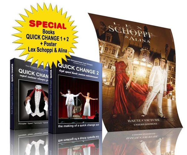 20% HOT DEAL - QUICK CHANGE BOOKS part 1 and 2 (englisch) and poster